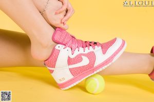 [丽 柜 LiGui] 모델 윤아 "농구 여자 배드민턴 시리즈"미각과 옥발 사진 사진