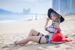 [Cosplay] Anime-Bloggerin Sakuraro-Sauce mit - Skadi-Badeanzug