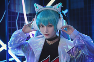 [Cosplay photo] Anime blogger Teppanyaki ghost dance w - Yaowu headset miku