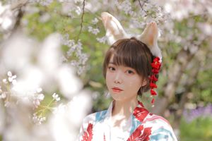 [Welfare COS] Cute girl Fushii_ Haitang - Cherry Bunny