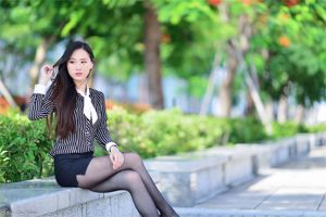 [Taiwan Zhengmei] Zhang Xiaomi-Black Silk CV Girl Outdoor