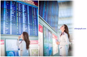 Liu Siqi "Belle hôtesse de l'air à l'aéroport international de Hong Kong"